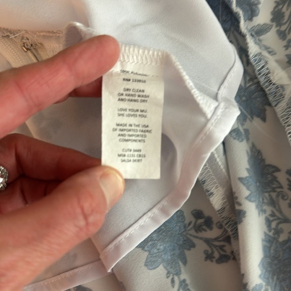 Show Me Your Mumu Blue Floral Salsa Casablanca Selena Maxi Skirt Crop Top Set XS - Picture 12 of 16